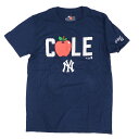 ゲリット・コール Tシャツ ヤンキース MLB ネイビー サイン刺繍 メンズ 半袖【OCSL】