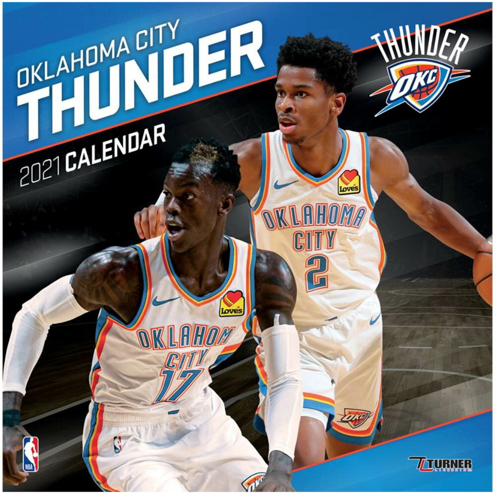 オクラホマシティ・サンダー カレンダー NBA 2021年版 チーム 壁掛け ポスター インテリア Turner