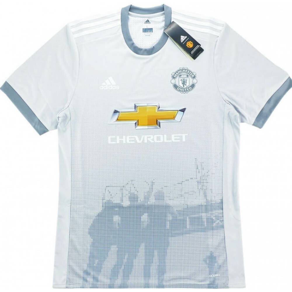 ポール・ポグバ ユニフォーム マンチェスター・ユナイテッド アディダス Adidas サード ホワイト 2017-18 オーセンティック メンズ 半袖ネット注文 サッカー 用品 セール