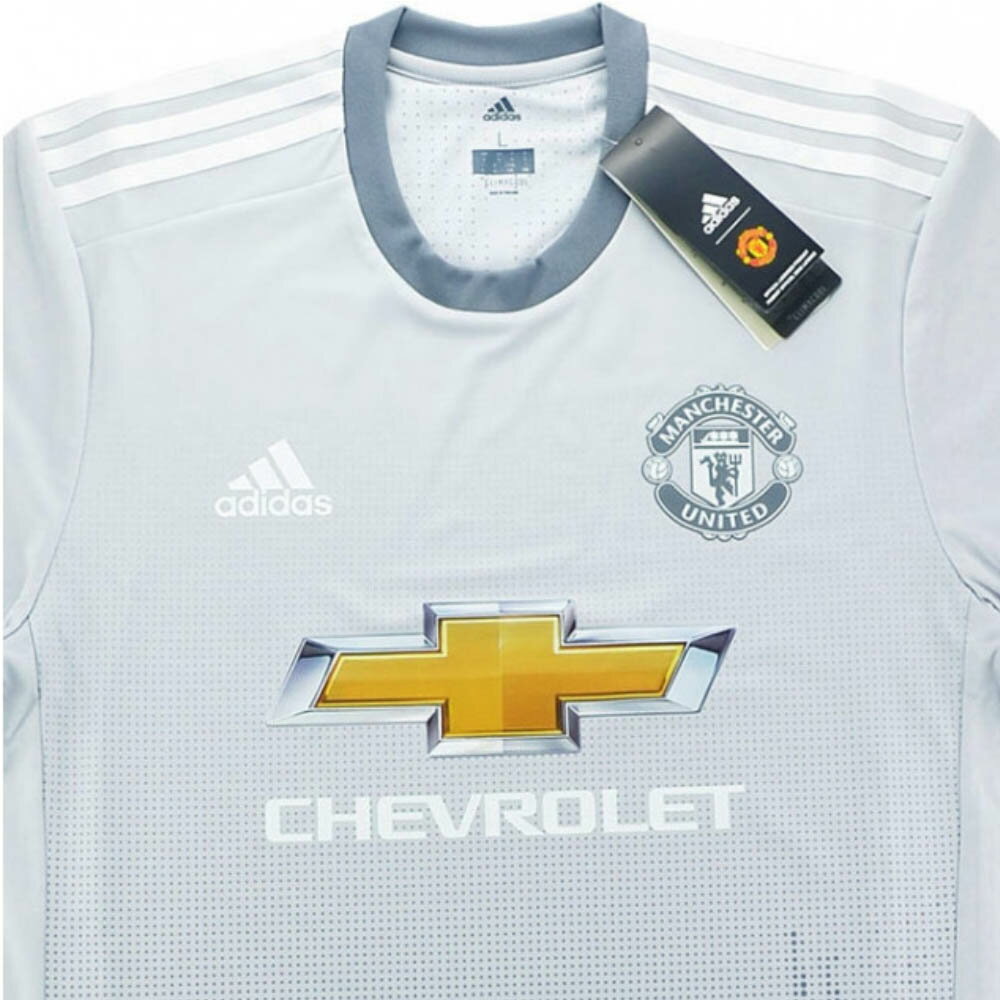 ポール・ポグバ ユニフォーム マンチェスター・ユナイテッド アディダス Adidas サード ホワイト 2017-18 オーセンティック メンズ 半袖ネット注文 サッカー 用品 セール