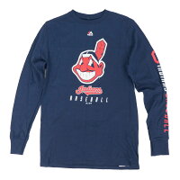 インディアンス Tシャツ tシャツ メンズ 長袖 マジェスティック/Majestic ネイビー MLB ワフー酋長 1点物 - 
一点物のレアアイテムが新入荷！MLBアパレル！
