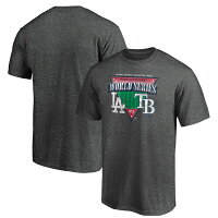 【取寄】タンパベイレイズ ロサンゼルスドジャース Tシャツ tシャツ メンズ 半袖 MLB 2020 ワールドシリーズ記念 チャコール MLB2020PS - 
ワールドシリーズはレイズ xドジャースの対決に！記念アイテム早くも取扱スタート！
