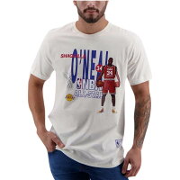 シャキール・オニール Tシャツ tシャツ NBA レイカーズ ミッチェル＆ネス/Mitchell & Ness クリーム メンズ 半袖 - 
ミッチェル＆ネスから往年のNBAスター選手たちの復刻デザインアイテムが新入荷！！
