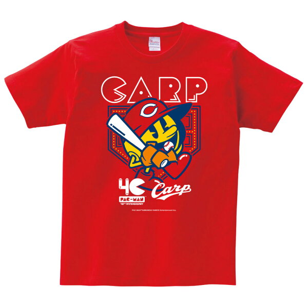 広島カープ グッズ Tシャツ パックマン×カープコラボ Tシャツ パックマン Carp PAC-MAN スペースエイジ