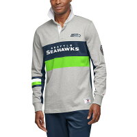 【取寄】シーホークス NFL ポロシャツ メンズ 長袖 トミー・ヒルフィガー Tommy Hilfiger グレー カレッジネイビー - 
奇跡のコラボ！トミー・ヒルフィガー × NFLの長袖ポロシャツの取り寄せ開始！
