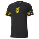 ボルシア・ドルトムント Tシャツ tシャツ 2020/21 プーマ Puma ブラック サイバーイエロー メンズ 半袖 ブンデスリーガ