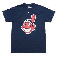 インディアンス Tシャツ tシャツ メンズ 半袖 MLB メジャーリーグ マジェスティック/Majestic ネイビー ワフー酋長ロゴ - 
全てが激レア商品！！今となっては見ることの出来なくなったワフー酋長デザインなどのインディアンスアイテムが少数ながら再入荷！
