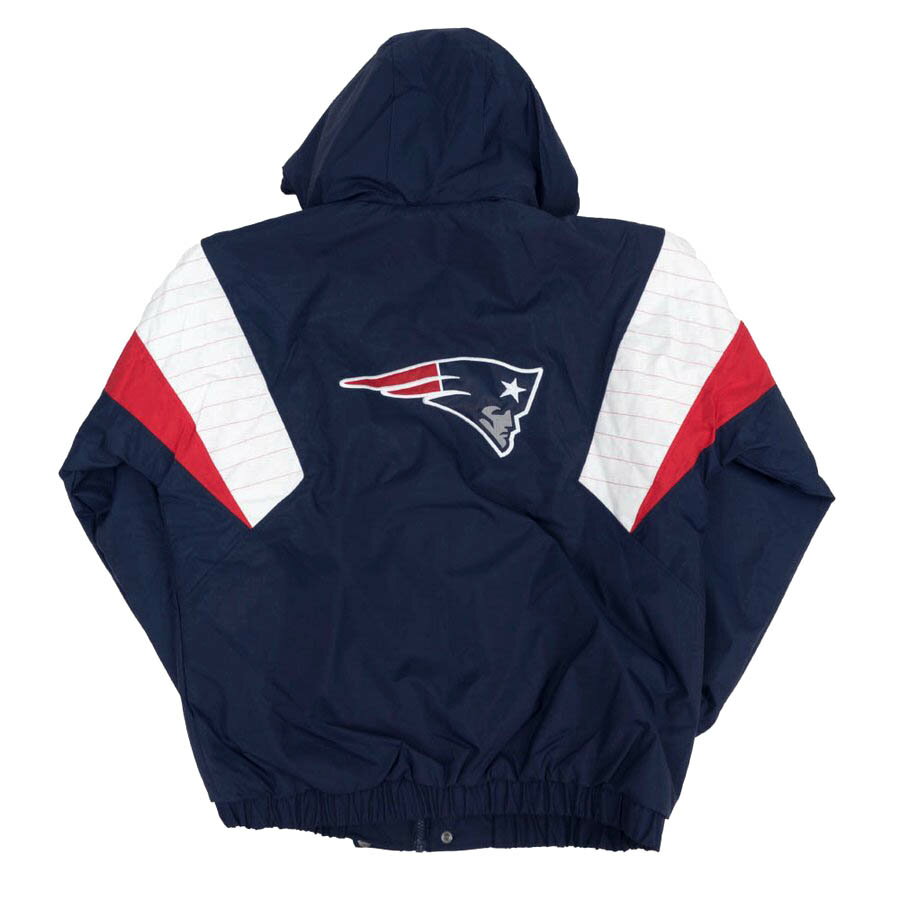 NFL スタジャン ペイトリオッツ G-III ネイビー フード付き メンズ 長袖 ジャケット アウター The Breakaway II Snap Hooded