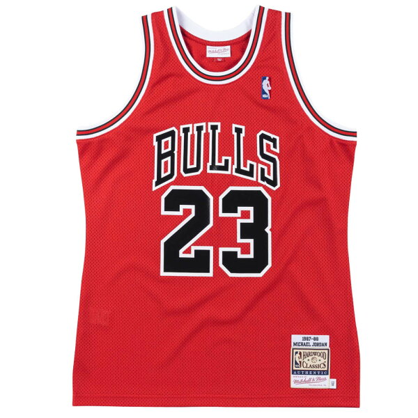 マイケル・ジョーダン ユニフォーム ジャージ NBA シカゴ・ブルズ オーセンティック 1987-88 ミッチェル＆ネス Mitchell & Ness レッド