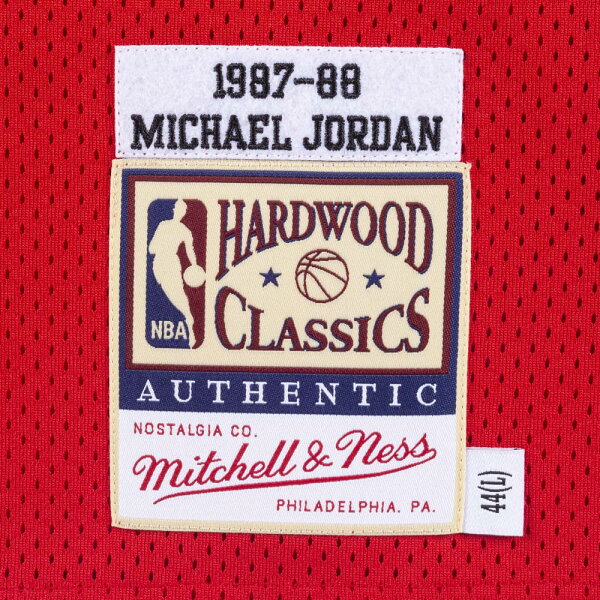 マイケル・ジョーダン ユニフォーム ジャージ NBA シカゴ・ブルズ オーセンティック 1987-88 ミッチェル＆ネス Mitchell & Ness レッド