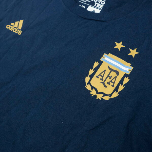 【ピックアップ】リオネル・メッシ Tシャツ アルゼンチン代表 ネーム＆ナンバー アディダス Adidas ネイビー サッカー