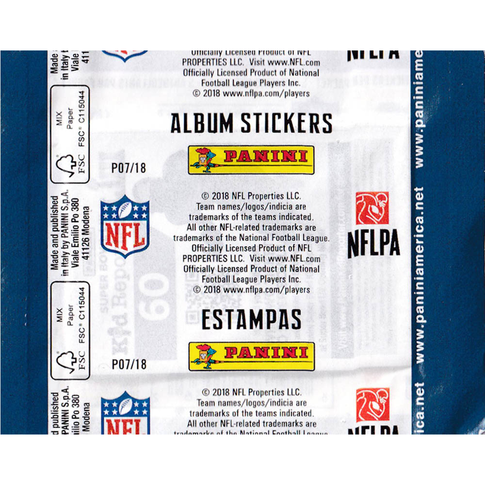 NFL ステッカー 10パックセット パニーニ PANINI シール 2018-19 Sticker Collection (10 Packs Set)