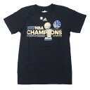 ウォリアーズ Tシャツ NBA 2017 NBAファイナル 優勝記念 ロッカールーム アディダス Adidas ブラック