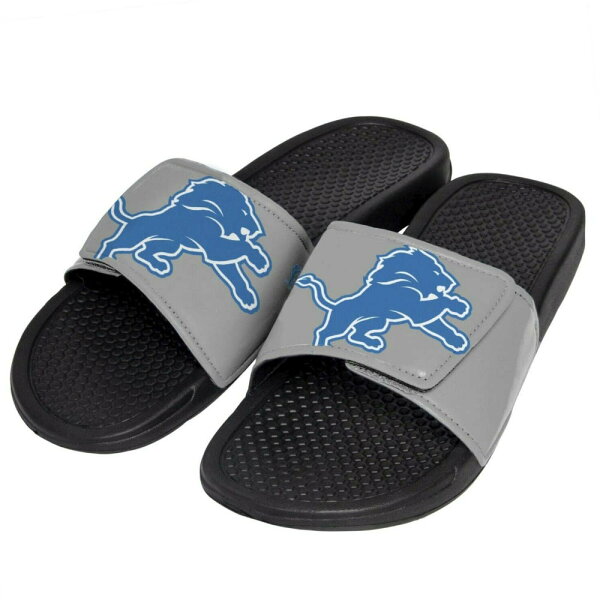 NFL サンダル シューズ ライオンズ Cropped Big Logo Flip Flop Forever Collectibles グレー