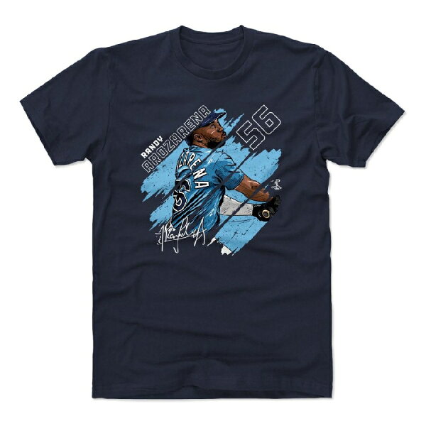 【取寄】【ピックアップ】ランディ・アロサレーナ Tシャツ MLB タンパベイ・レイズ Stripes T-Shirt 500Level ネイビー