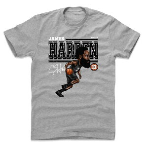 ジェームズ・ハーデン Tシャツ NBA ブルックリン・ネッツ Cartoon T-Shirts 半袖 500Level ヘザーグレー