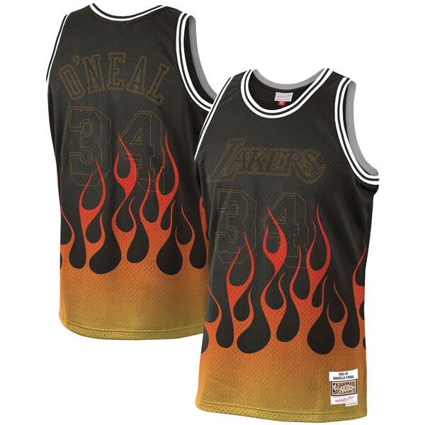 【ピックアップ】シャキール・オニール ユニフォーム NBA レイカーズ 1996-97 HWC Flames Swingman ミッチェル＆ネス/Mitchell & Ness - 
NBA復刻ユニフォームがファイヤーパターンで登場！予約開始！
