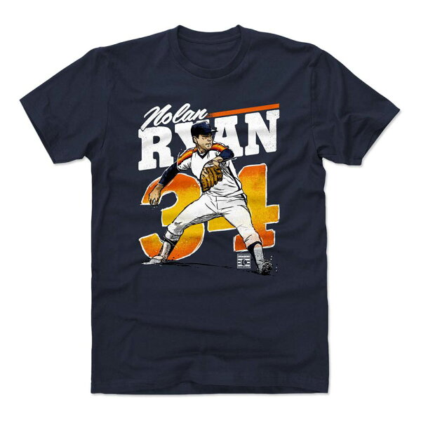 【取寄】ノーラン・ライアン Tシャツ MLB アストロズ Retro T-Shirt 500Level True Navy