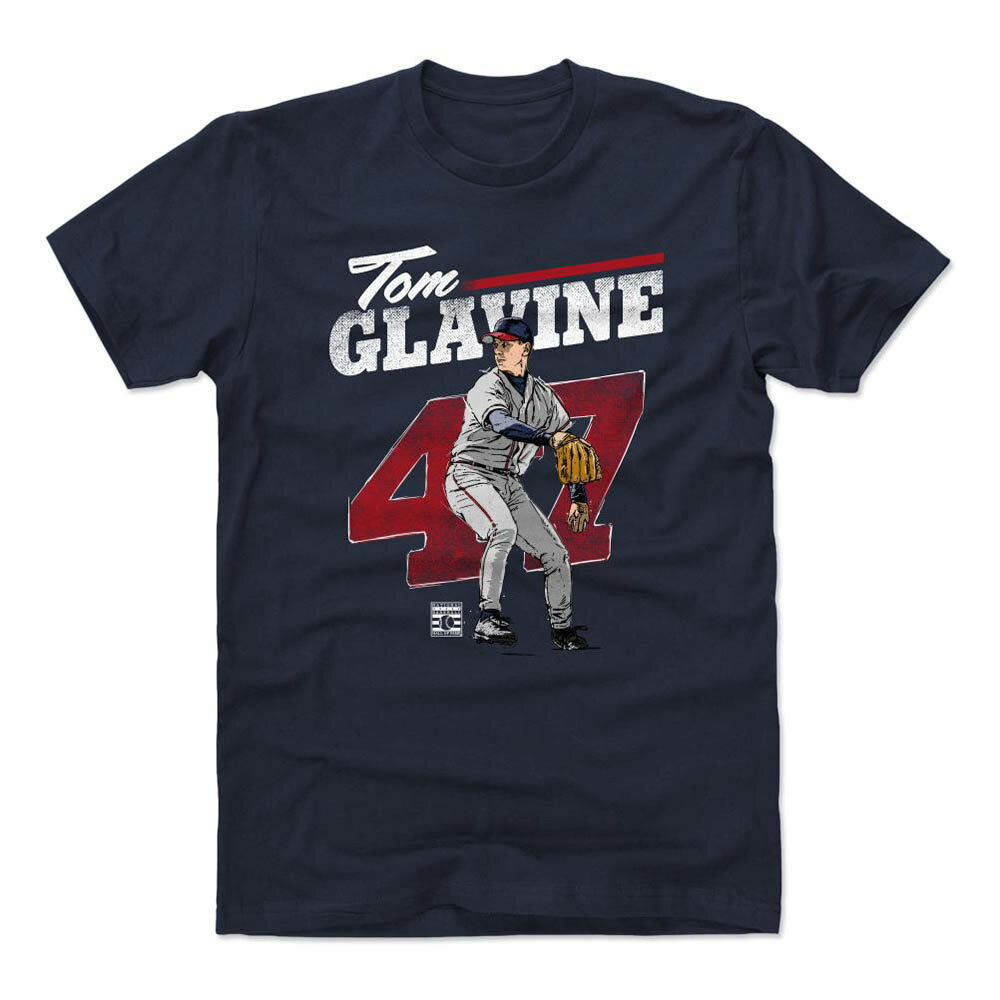 トム・グラビン Tシャツ MLB ブレーブス Retro Grunge T-Shirt 500Level True Navy