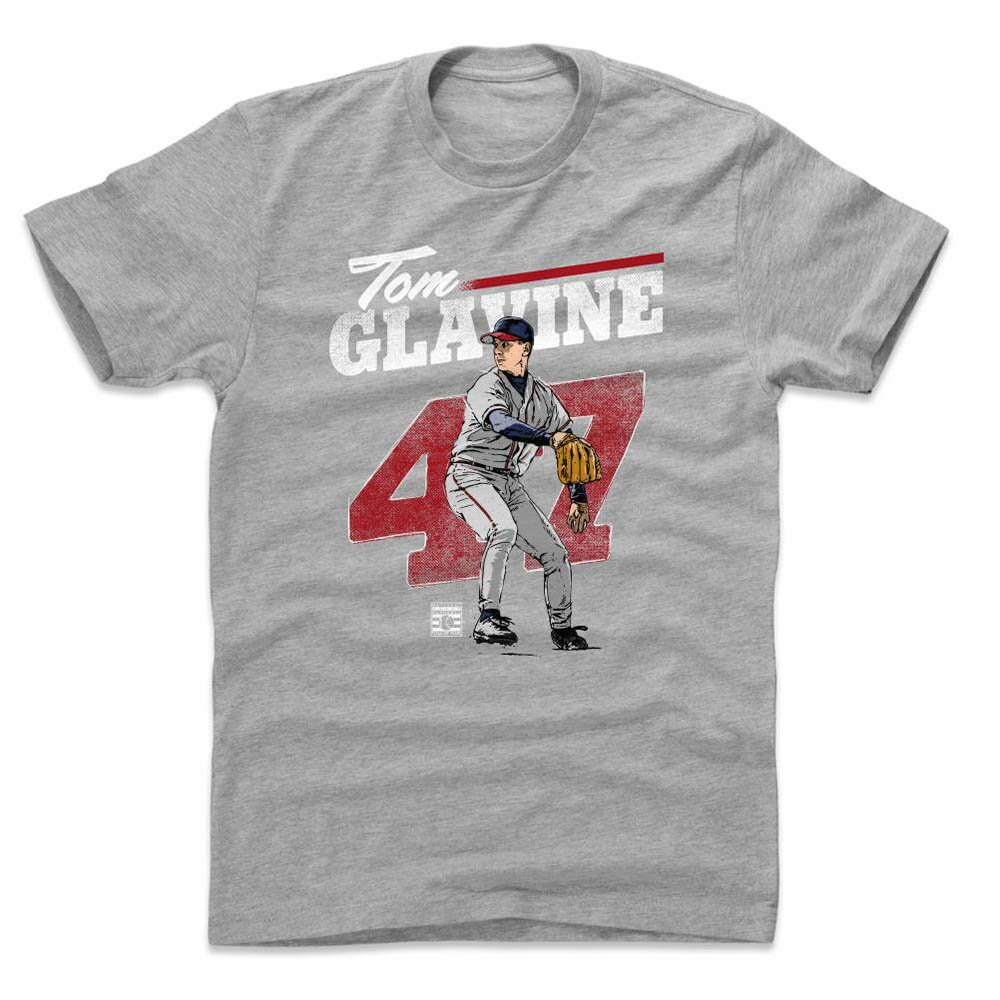 トム・グラビン Tシャツ MLB ブレーブス Retro Grunge T-Shirt 500Level ヘザーグレー