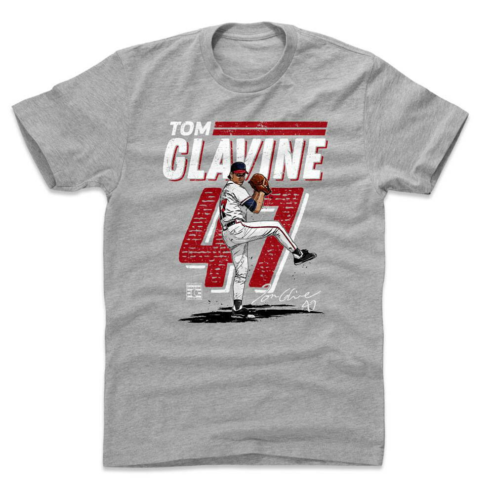 トム・グラビン Tシャツ MLB ブレーブス Retro T-Shirt 500Level ヘザーグレー