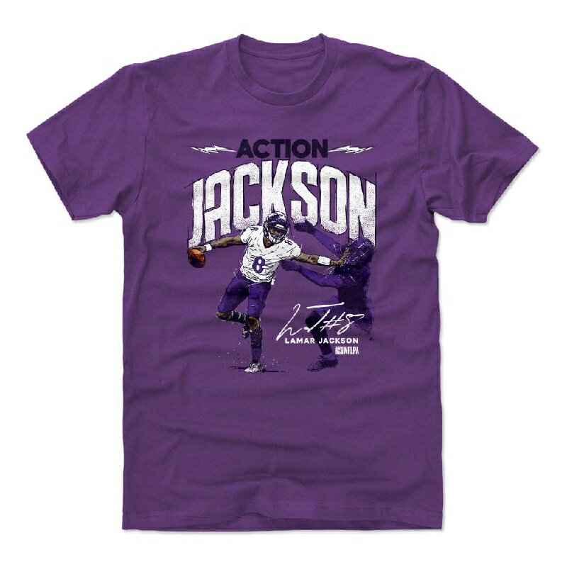 NFL Tシャツ ラマー・ジャクソン レイブンズ Action P T-Shirts 500LEVEL パープル