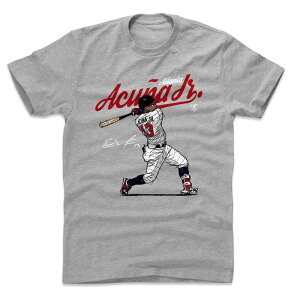MLB ブレーブス Tシャツ ロナルド・アクーニャ・ジュニア Score R T-Shirt 500Level ヘザーグレー