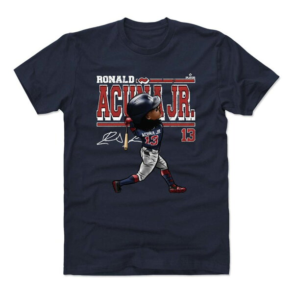 【ピックアップ】MLB ブレーブス Tシャツ ロナルド・アクーニャ・ジュニア Cartoon T-Shirt 500Level True Navy