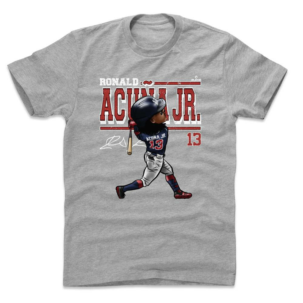 MLB ブレーブス Tシャツ ロナルド・アクーニャ・ジュニア Cartoon T-Shirt 500Level ヘザーグレー