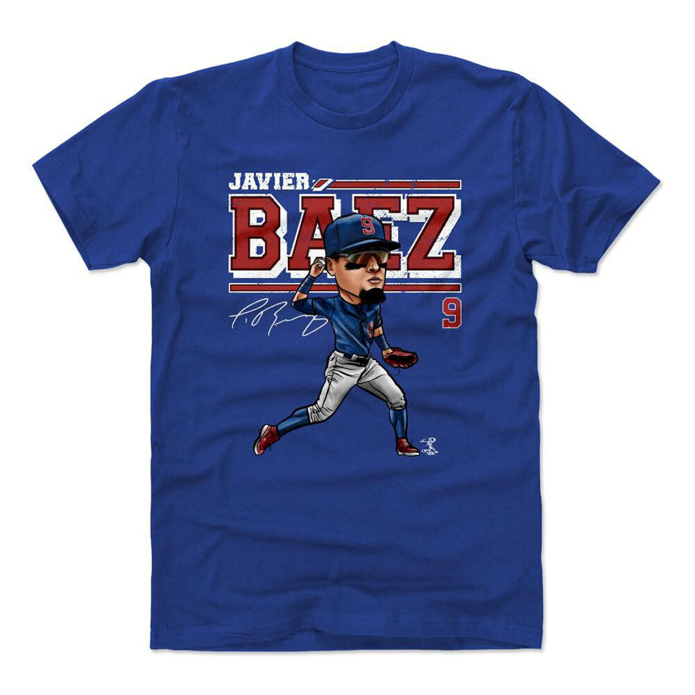 MLB カブス Tシャツ ハビアー・バエズ Cartoon T-Shirt 500Level ロイヤルブルー