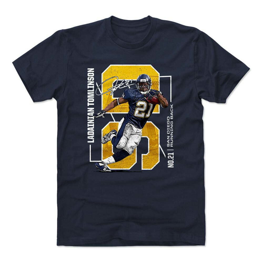 NFL サンディエゴ チャージャーズ Tシャツ ラダニアン・トムリンソン Throwback T-Shirt 500Level True Navy