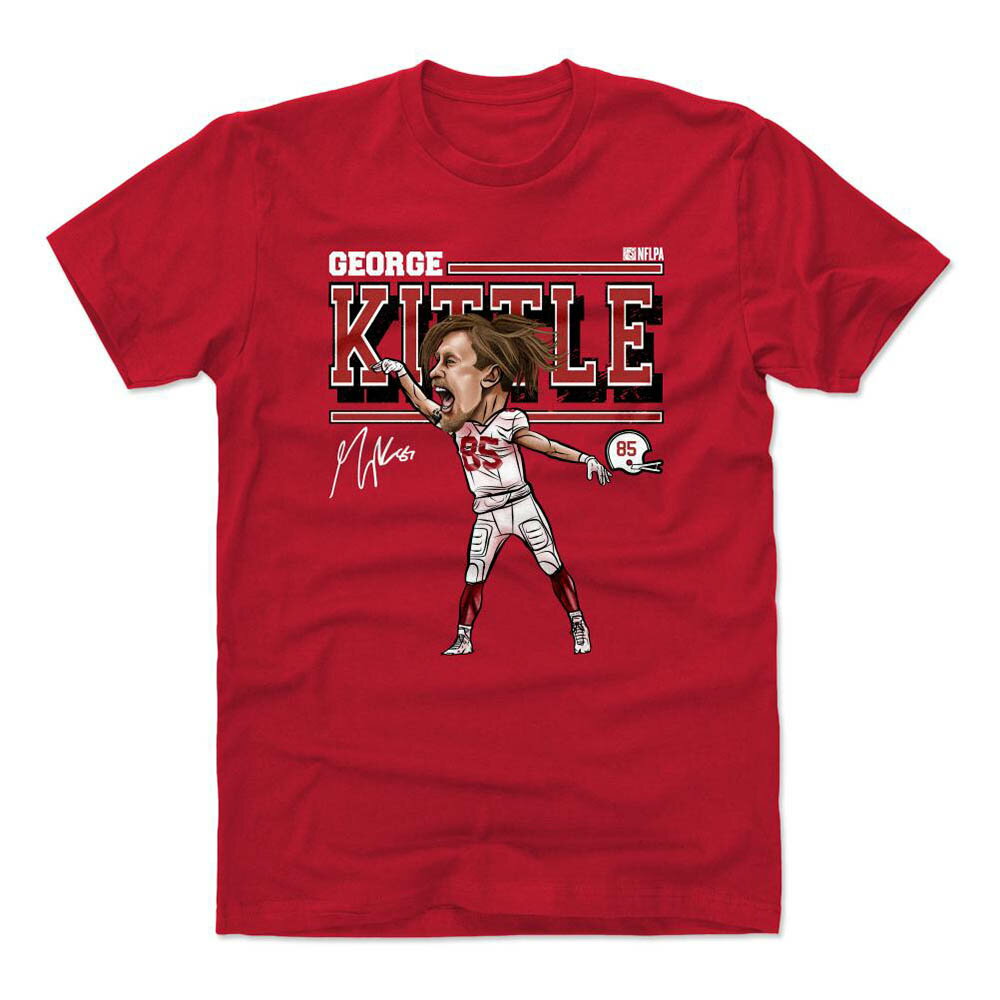 NFL 49ers Tシャツ ジョージ・キトル Cartoon T-Shirt 500Level レッド