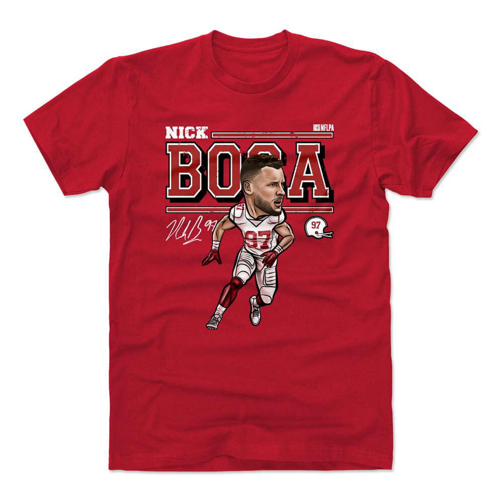 NFL 49ers Tシャツ ニック・ボサ Cartoon T-Shirt 500Level レッド