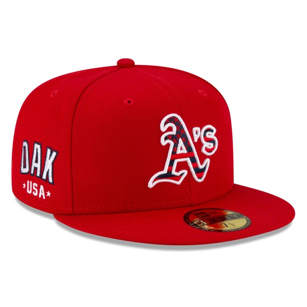 MLB アスレチックス キャップ ニューエラ 59FIFTY Fitted 独立記念日 4th of July New Era レッド