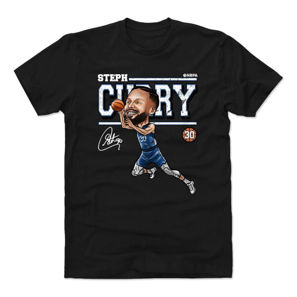 【新入荷】NBA ステファン・カリー ステフィン・カリー ウォリアーズ Tシャツ Cartoon T-Shirts 500Level ブラック