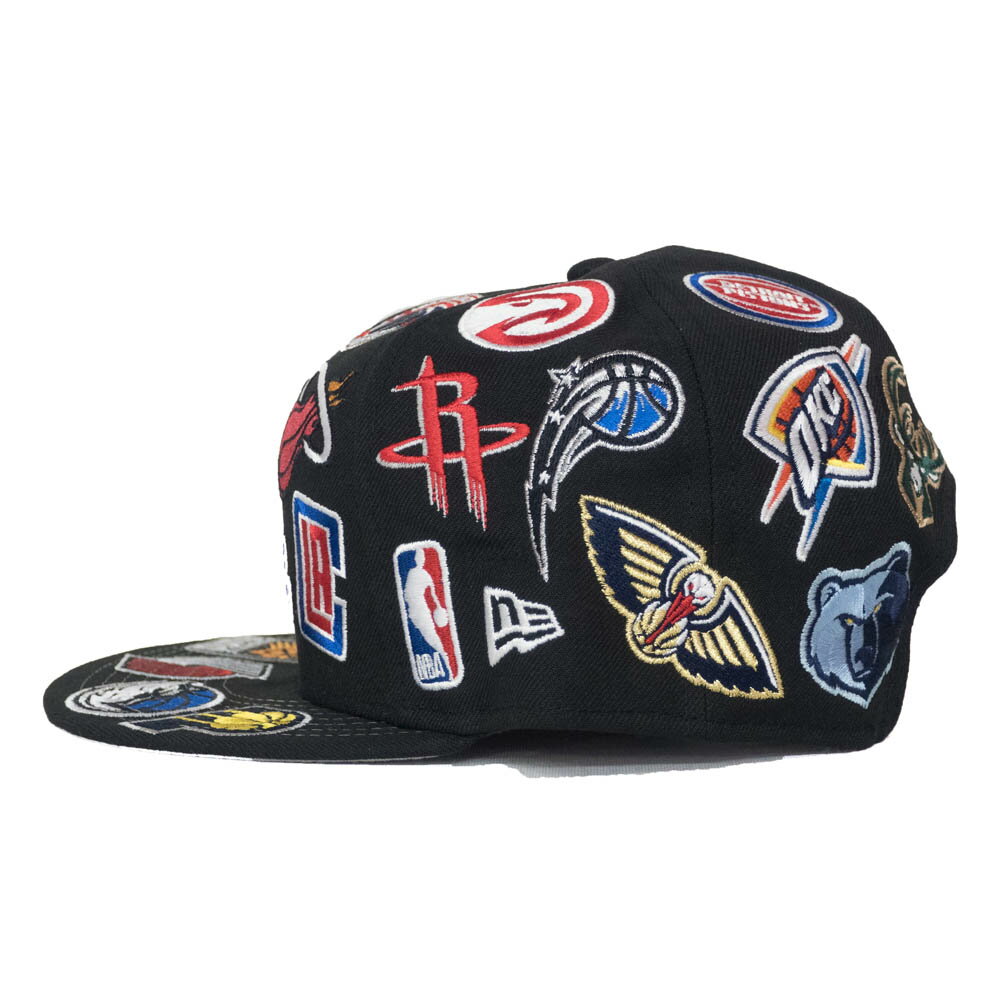 NBA キャップ Team オールオーバー 9FIFTY スナップバック ニューエラ/New Era ブラック