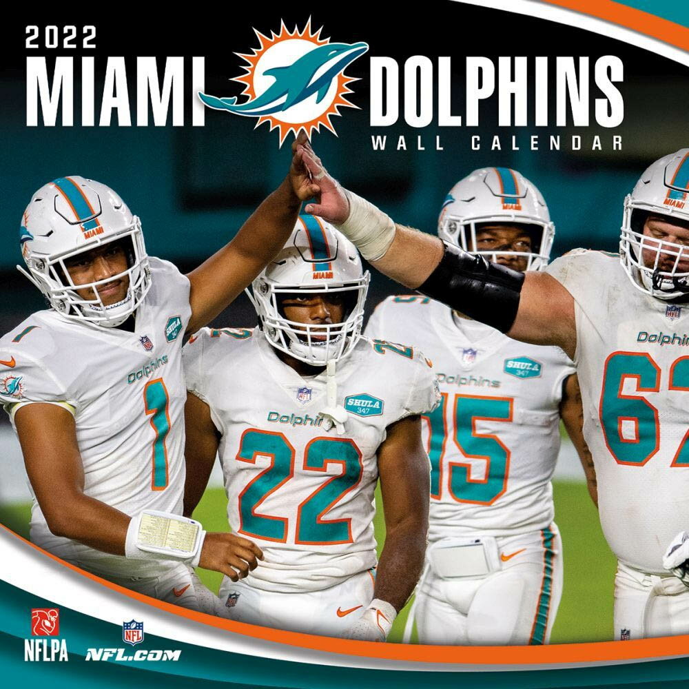 NFL カレンダー 2022年 ドルフィンズ 12X12 TEAM 壁掛け CALENDAR Turner