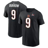 NFL ジョー・バロウ ベンガルズ Tシャツ 第56回 スーパーボウル 進出記念 Name & Number ナイキ/Nike ブラック - 
大躍進を遂げたNFLベンガルズのTシャツが登場！SB活躍選手モデルも！
