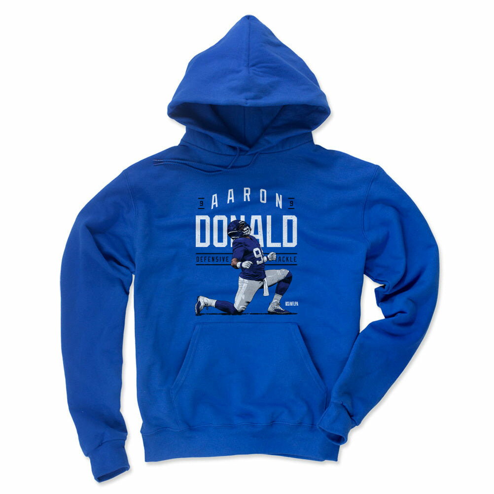 NFL アーロン・ドナルド ラムズ パーカー Los Angeles R Celebration WHT Hoddie フーディー 500level ロイヤルブルー