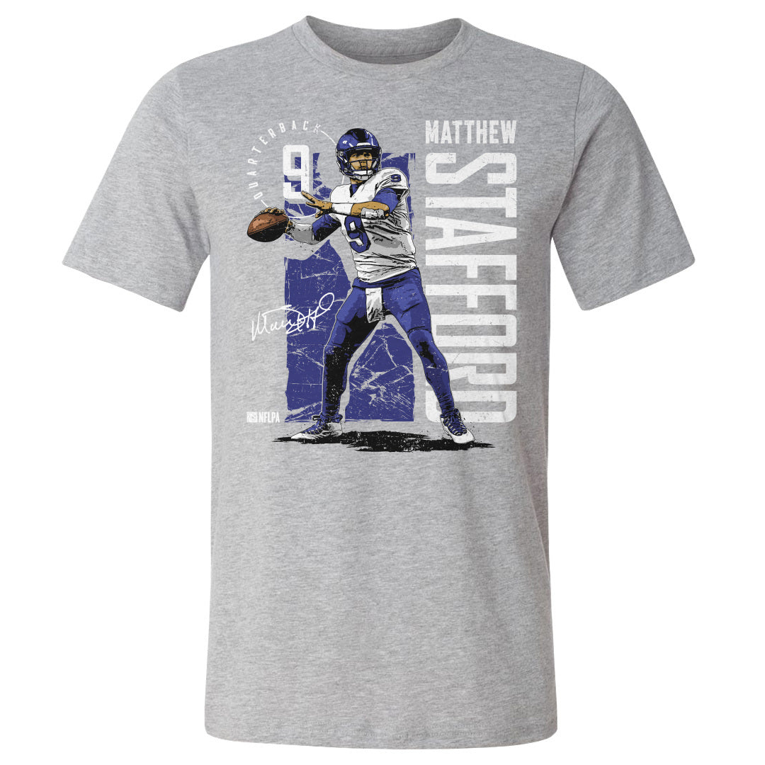NFL マシュー・スタッフォード ラムズ Tシャツ Los Angeles R Vintage WHT T-shirt 500level ヘザーグレー