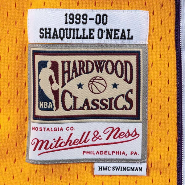 NBA シャキール・オニール レイカーズ ユニフォーム スウィングマン ホーム 1999-00 ミッチェル＆ネス/Mitchell & Ness LightGold