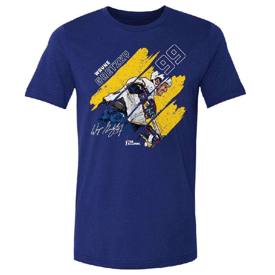 NHL ウェイン・グレツキー ブルース Tシャツ Stripes T-Shirt 500Level ロイヤル
