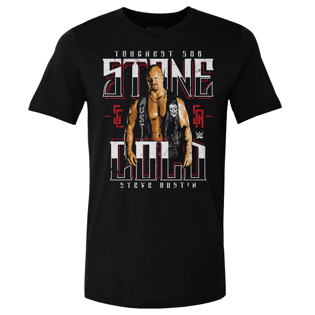 WWE ストーン・コールド・スティーブ・オースチン Tシャツ Legends Toughest SOB 500Level ブラック