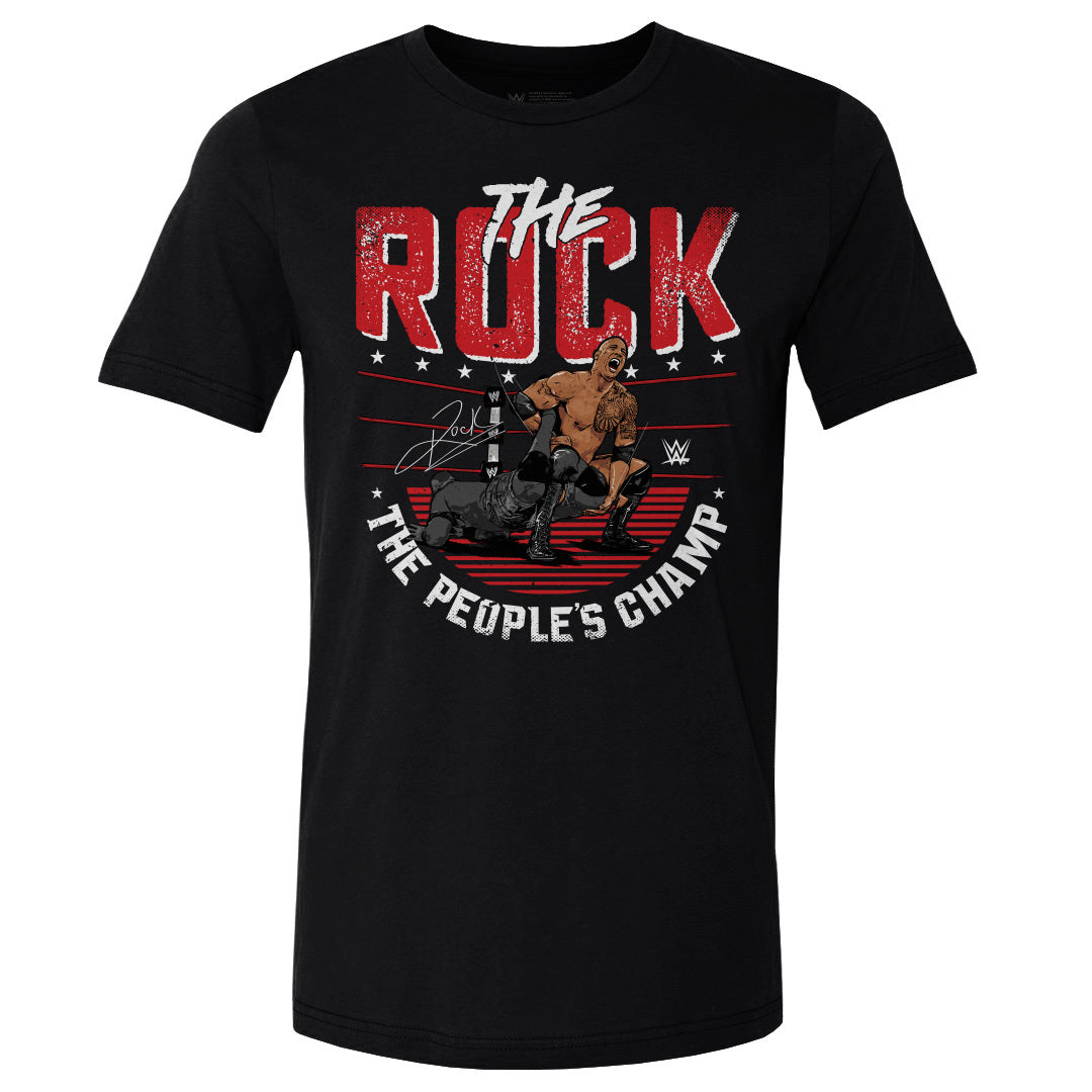 WWE ザ・ロック ドウェイン/ジョンソン Tシャツ Legends Sharpshooter 500Level ブラック