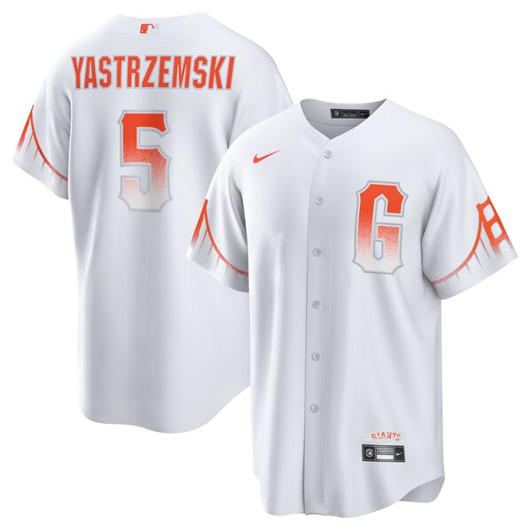 MLB マイク ヤストレムスキー SFジャイアンツ ユニフォーム 2021 シティーコネクト City Connect Replica Jersey ナイキ/Nike ホワイト