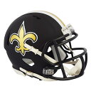 NFL セインツ ミニヘルメット Black Matte Alternate Speed Mini Football Helmet Riddell