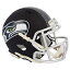 NFL シーホークス ミニヘルメット Black Matte Alternate Speed Mini Football Helmet Riddell