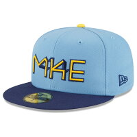 【取寄】MLB ブリュワーズ キャップ 2022 シティーコネクト City Connect 59FIFTY Fitted Hat ニューエラ/New Era パウダーブルー - 
集え！Brew Crew！ブリュワーズのシティーコネクトシリーズが新登場！
