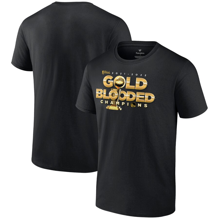 NBA ウォリアーズ Tシャツ NBAファイナル2022 優勝記念 Champions Gold Blooded T-Shirt Fanatics ブラック