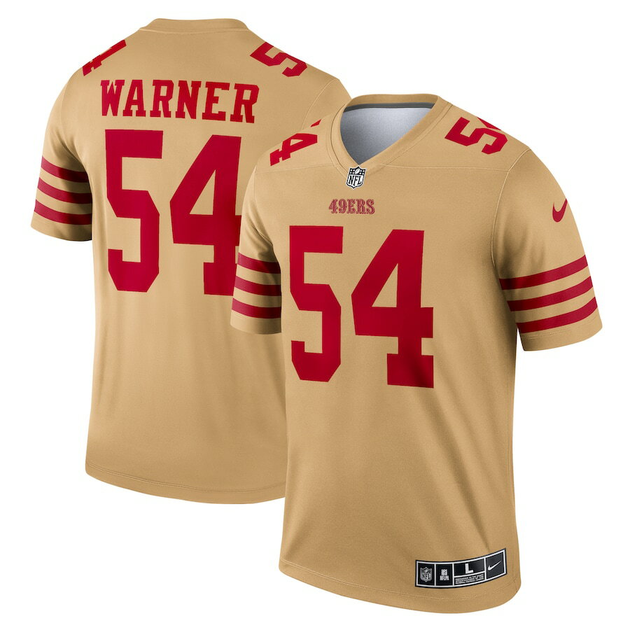 NFL フレッド・ワーナー 49ers ユニフォーム レジェンド ジャージ Inverted Legend Jersey ナイキ/Nike ゴールド